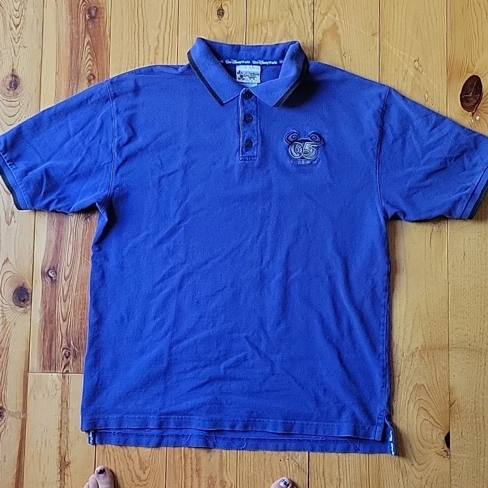 Vintage Y2k Walt Disney World Resort Shirt Large Blue 2005 Mickey Mouse